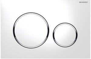 Przycisk do WC Sigma20 okrągły biały/chrom błyszczący