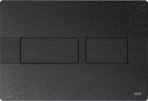Przycisk do WC TECEsolid  metalowy grafit szczotkowany o strukturze liniowej