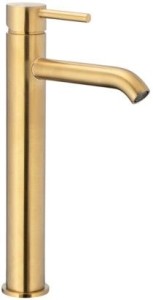 Bateria umywalkowa stojąca nablatowa ARMATURA KRAKÓW MOZA mosiężna złota szczotkowana