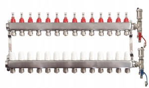ROZDZIELACZ 14 OBW NIERDZEWNY Z ROTAMETRAMI