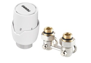 ZESTAW TERMOSTATYCZNY KĄTOWY DO GRZEJ DOLNOZASILANYCH Z GŁOWICA M30