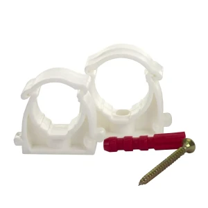 Uchwyt polipropylenowy zamykany fi 32 biały AQUER